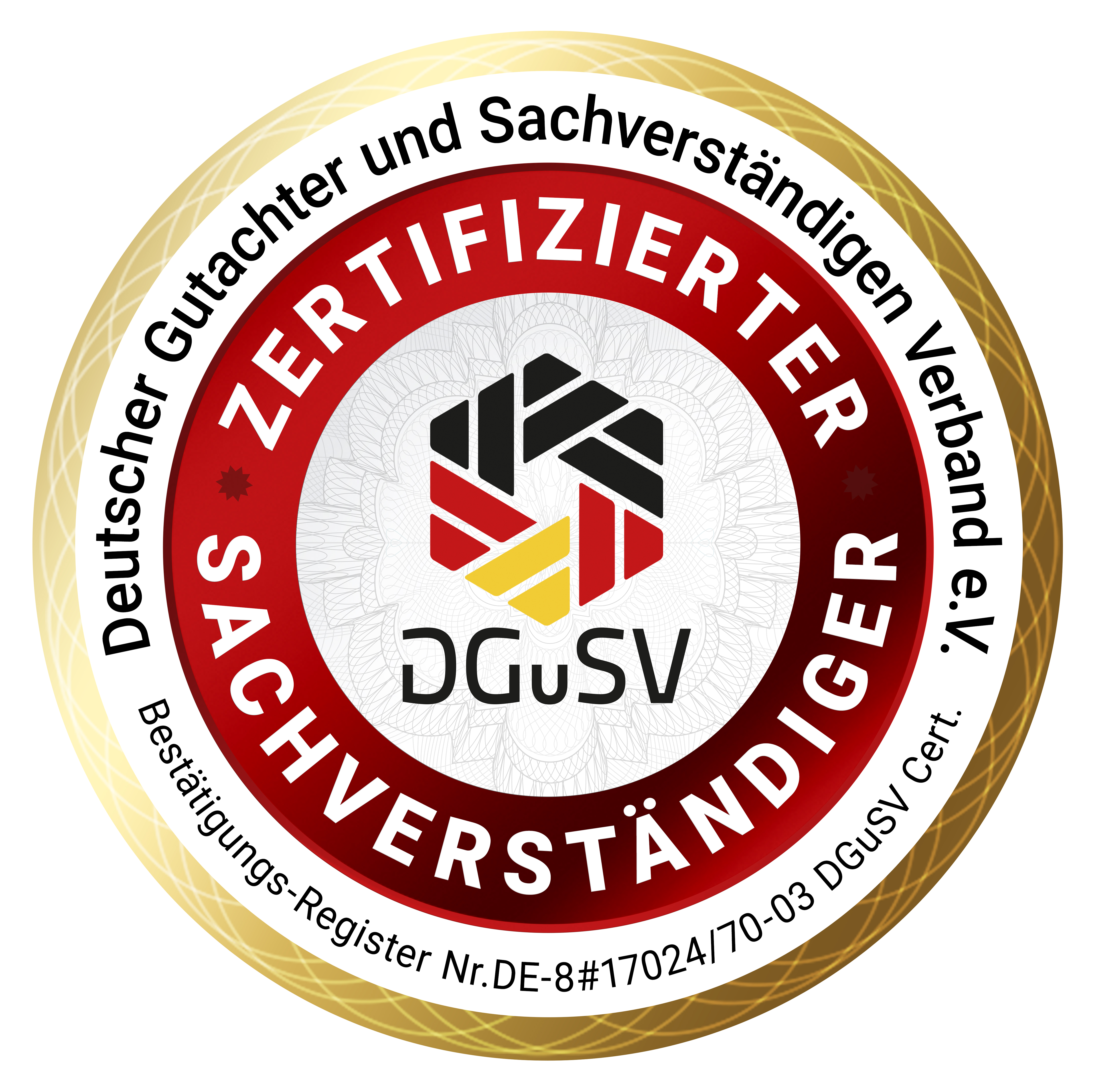 DGUSV Zertifizierter Sachverständiger Siegel